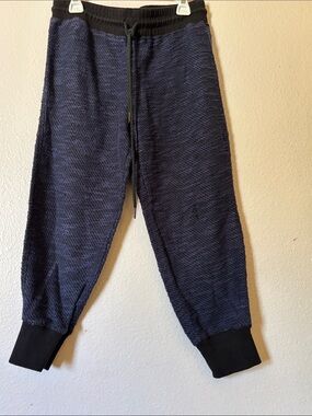 Womanβs Navy Blue Knit Jogger Pants, Size XS